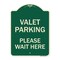 Signmission Valet Parking Please Wait Here Heavy-Gauge Aluminum Architectural Sign, 24" x 18", G-1824-22746 A-DES-G-1824-22746 - alternate 1